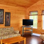 Eddies Cabin Living Room at Fernleigh Lodge, Ontario
