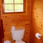 Bathroom in the Lois Cabin Rental at Fernleigh Lodge